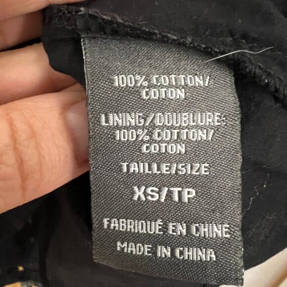 Suzy Shier Black Embroidered Eyelet Square Neck Puff Sleeve Mini Dress Sz XS - Picture 12 of 14